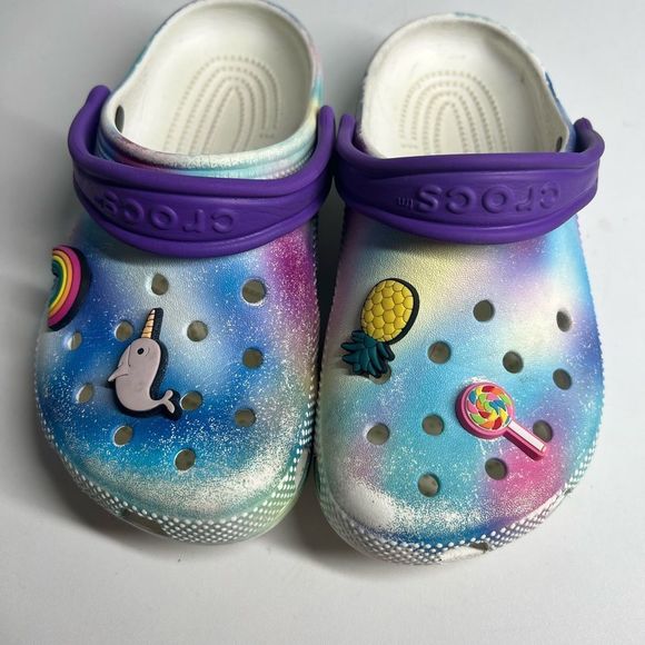 CROCS Shoes Crocs Classicsolarized Tie Dye Rainbow Comfort Clogs